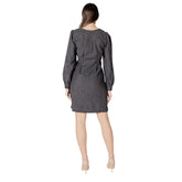 ICHI Black Cotton Short Dress